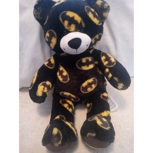 Build A Bear Batman 16” Plush Black Logo DC Comics Stuffed Animal plush